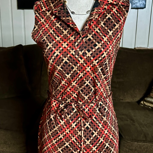 A’ Gaci • Vintage • Large • USA • Brown/Black/Red • Plaid • Sleeveless Dress - Picture 5 of 13